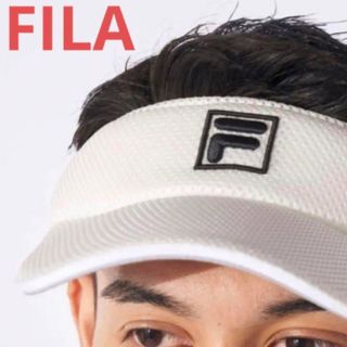 FILA - フィラ ゴルフ　ホワイト　無地　ワンポイント　バイザー サンバイザー メンズ