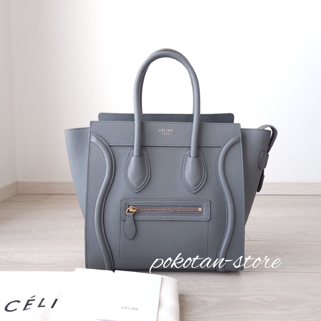 celine(セリーヌ)の極美品【セリーヌ】ラゲージ　マイクロ　ショッパー　ベビードラムドカーフ　バッグ レディースのバッグ(トートバッグ)の商品写真