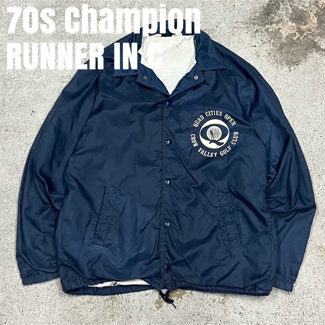 70s チャンピオン　ランナーインC 三角タグ　コーチジャケット約78cm身幅