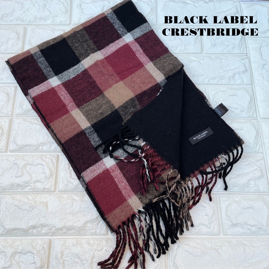 BLACK LABEL CRESTBRIDGE(ブラックレーベルクレストブリッジ)のBLACK LABEL CRESTBRIDGE ウールマフラー レディースのファッション小物(マフラー/ショール)の商品写真