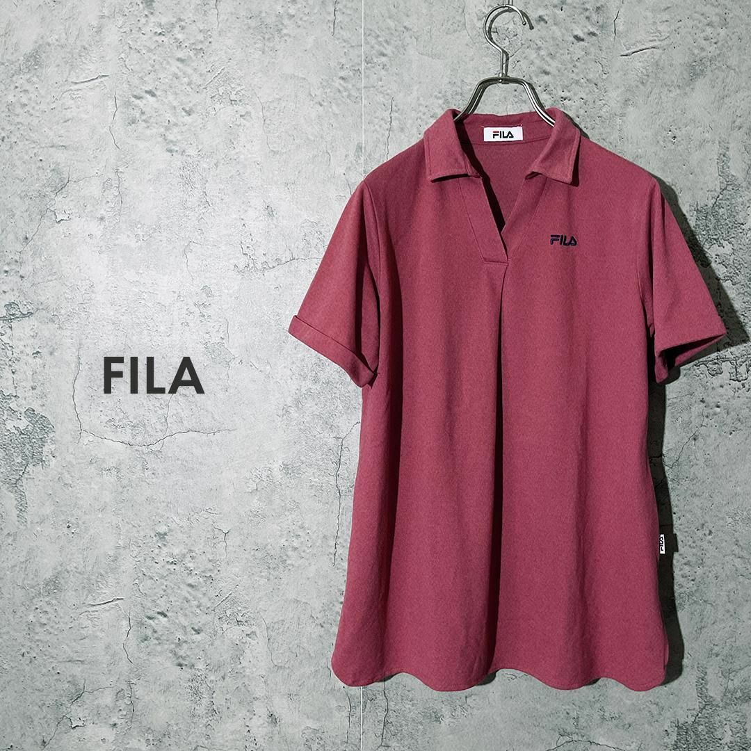 FILA(フィラ)の【翌日配送 ❣】FILA フィラ ポロシャツ トップス ルームウェア L レディースのトップス(ポロシャツ)の商品写真