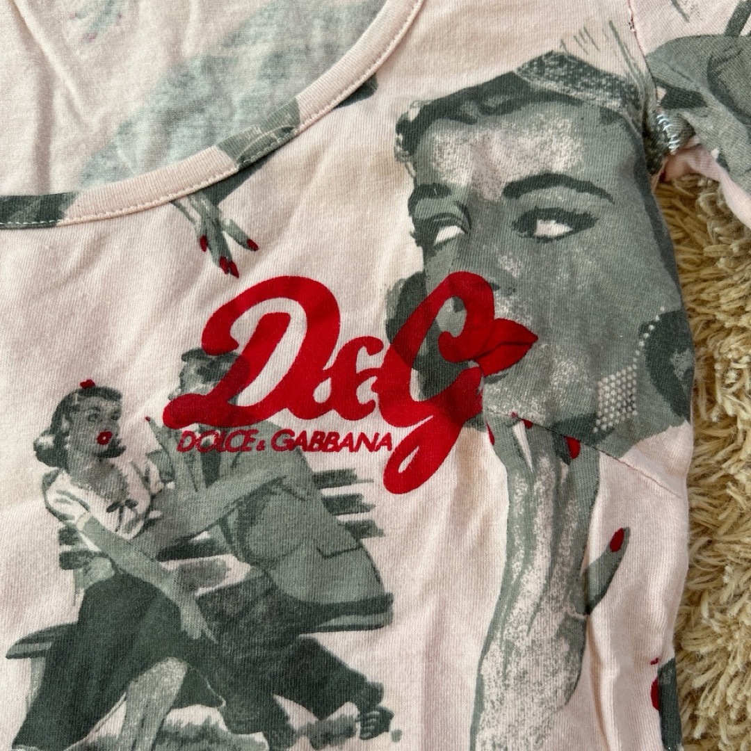 DOLCE&GABBANA(ドルチェアンドガッバーナ)のドルチェ&ガッバーナ DOLCE&GABBANA トップス Tシャツ　5分丈 レディースのトップス(Tシャツ(半袖/袖なし))の商品写真