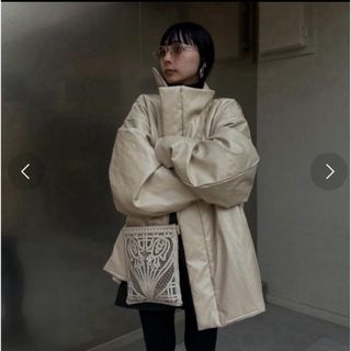 アメリヴィンテージ(Ameri VINTAGE)のAmeri PASTING LIKE FAKE LEATHER JACKET(ライダースジャケット)