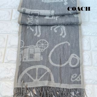 COACH - 【新品】コーチ ストール C4128-QR7 ピンク/ホワイト 203ｘ66