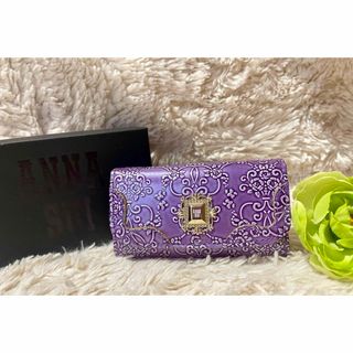 アナスイ(ANNA SUI)の新品同様✨　ANNA SUI  レザー4連キーケース ルーミー ラベンダー(キーケース)