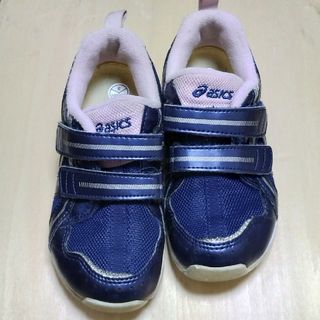 アシックス(asics)の【asics】スニーカー 17.5cm  紺 ピンク(スニーカー)