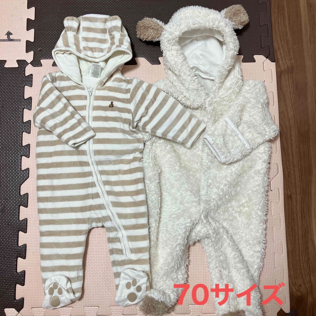 babyGAP(ベビーギャップ)のカバーオール ロンパース アニマル うさぎ babyGap 他 キッズ/ベビー/マタニティのベビー服(~85cm)(カバーオール)の商品写真