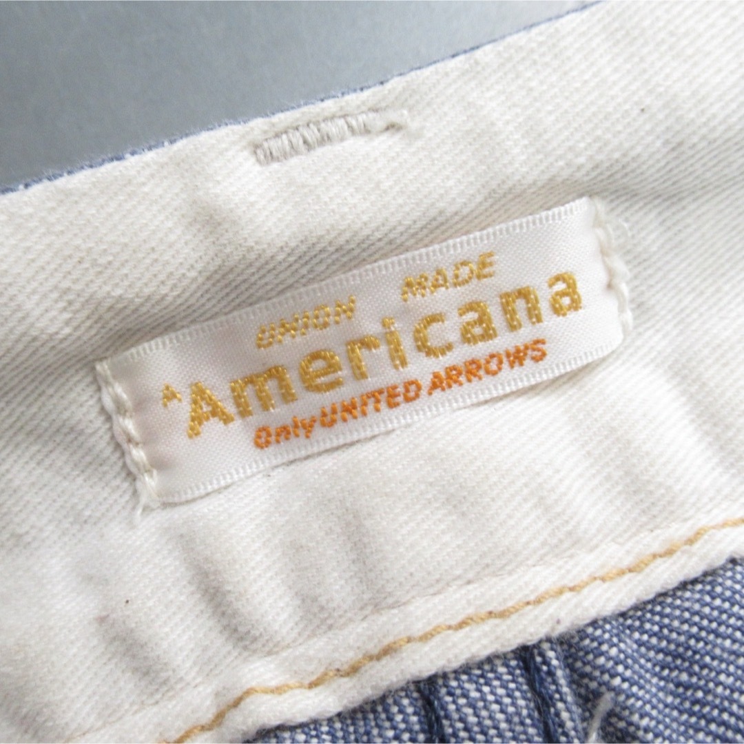 AMERICANA(アメリカーナ)のAmericana ストレート デニム ワークパンツ ジーンズ アローズ L レディースのパンツ(デニム/ジーンズ)の商品写真