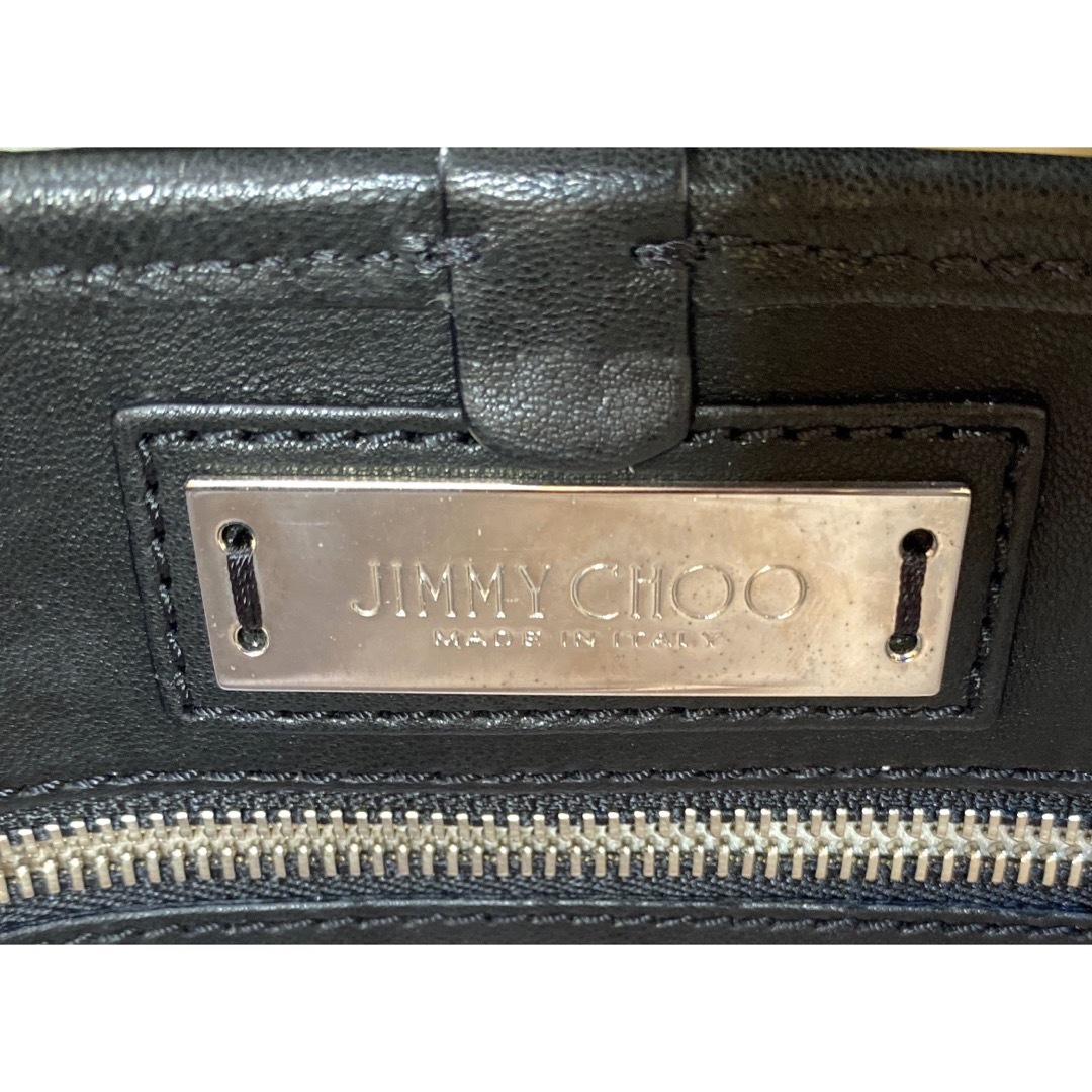 JIMMY CHOO(ジミーチュウ)の【良品】JIMMY CHOO SASHA/S ブラック スタッズ トートバッグ レディースのバッグ(トートバッグ)の商品写真