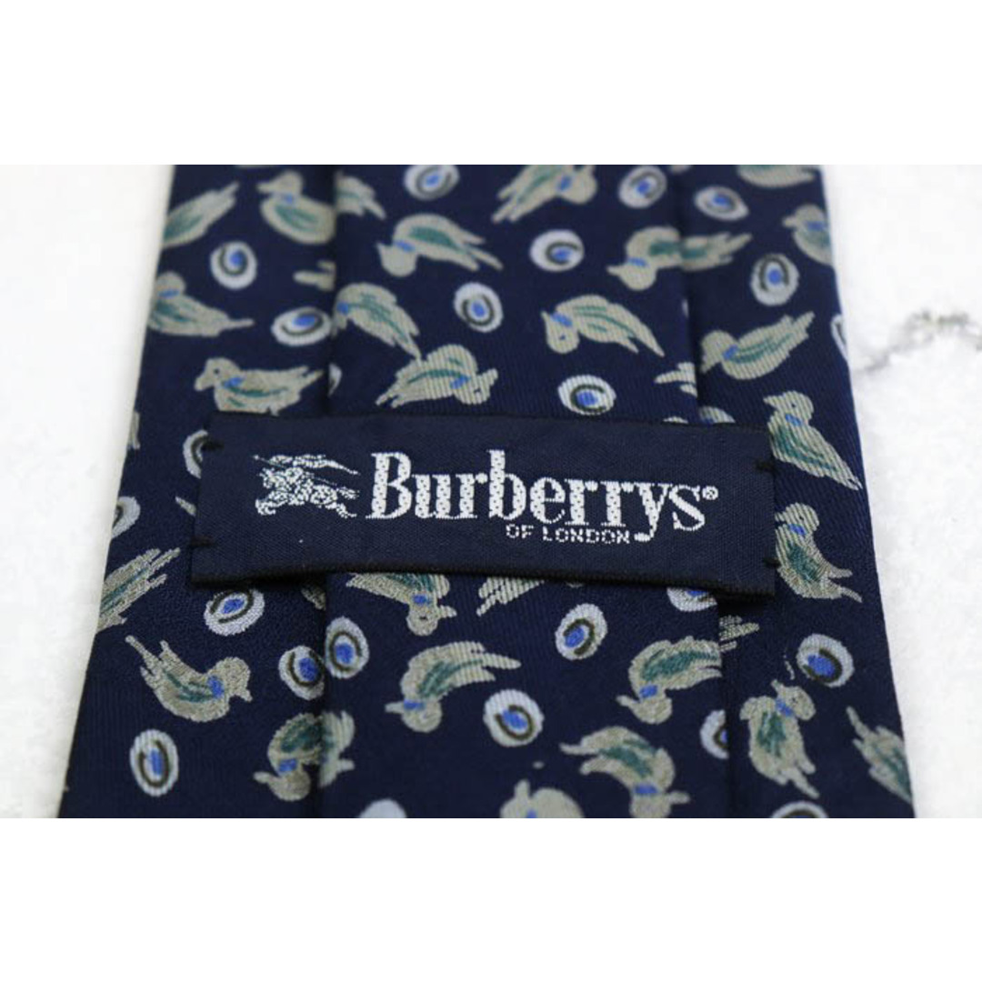 BURBERRY(バーバリー)のバーバリーズ ブランド ネクタイ シルク 小紋柄 総柄 動物柄 メンズ ネイビー Burberrys メンズのファッション小物(ネクタイ)の商品写真