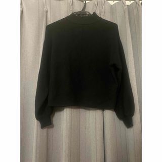 マウジー(moussy)のmoussy 黒　ニット　長袖　ハイネック　セーター　ブラック(ニット/セーター)