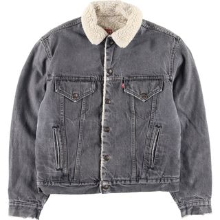 リーバイス(Levi's)の古着 80年代 リーバイス Levi's 70608-0259 ブラックデニムボアジャケット USA製 メンズM ヴィンテージ /evb004163(Gジャン/デニムジャケット)