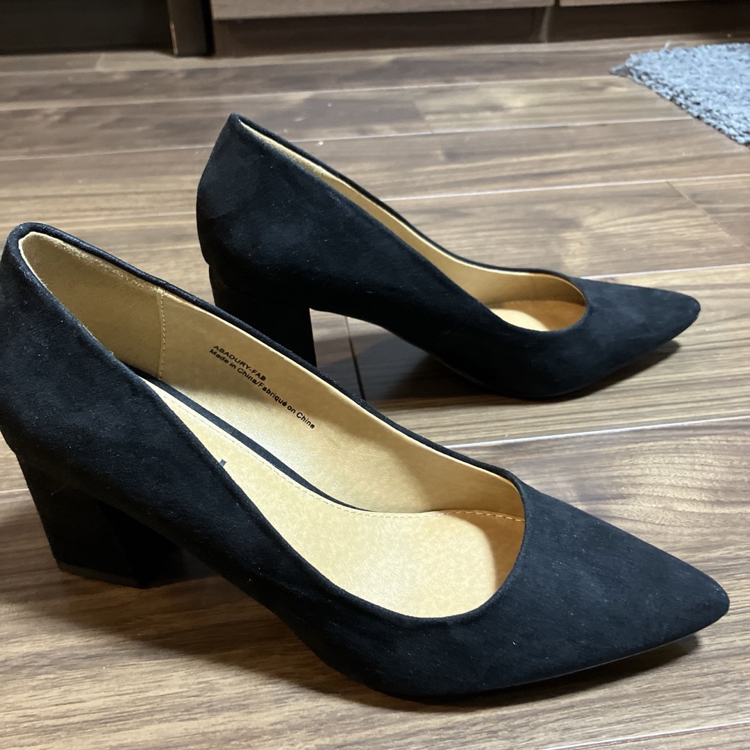 新品Abound アバンド　黒　ブラック　パンプス　太ヒール　23.5cm レディースの靴/シューズ(ハイヒール/パンプス)の商品写真