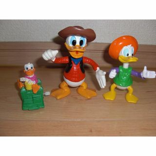 ドナルドダック フィギュア PVC ディズニー ドナルド ベンダブル ３体セット(アニメ/ゲーム)