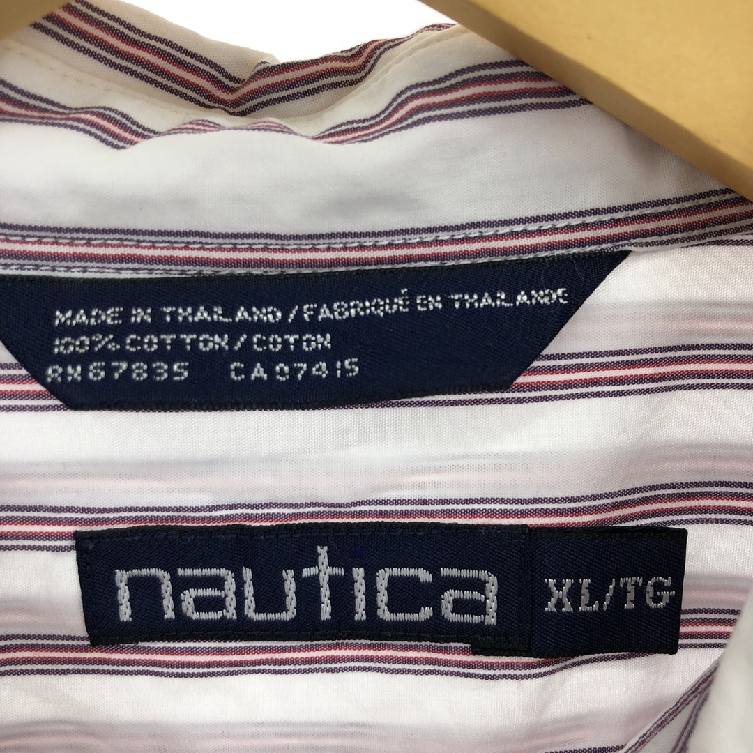 NAUTICA(ノーティカ)の古着 90年代 ノーティカ NAUTICA 長袖 ボタンダウンストライプシャツ タイランド製 メンズXL ヴィンテージ /eaa409332 メンズのトップス(シャツ)の商品写真