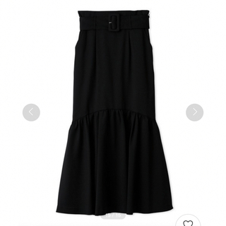 リリーブラウン(Lily Brown)のリリーブラウン  ベルト付きマーメイドスカート　13,200円　ブラック　M(ロングスカート)