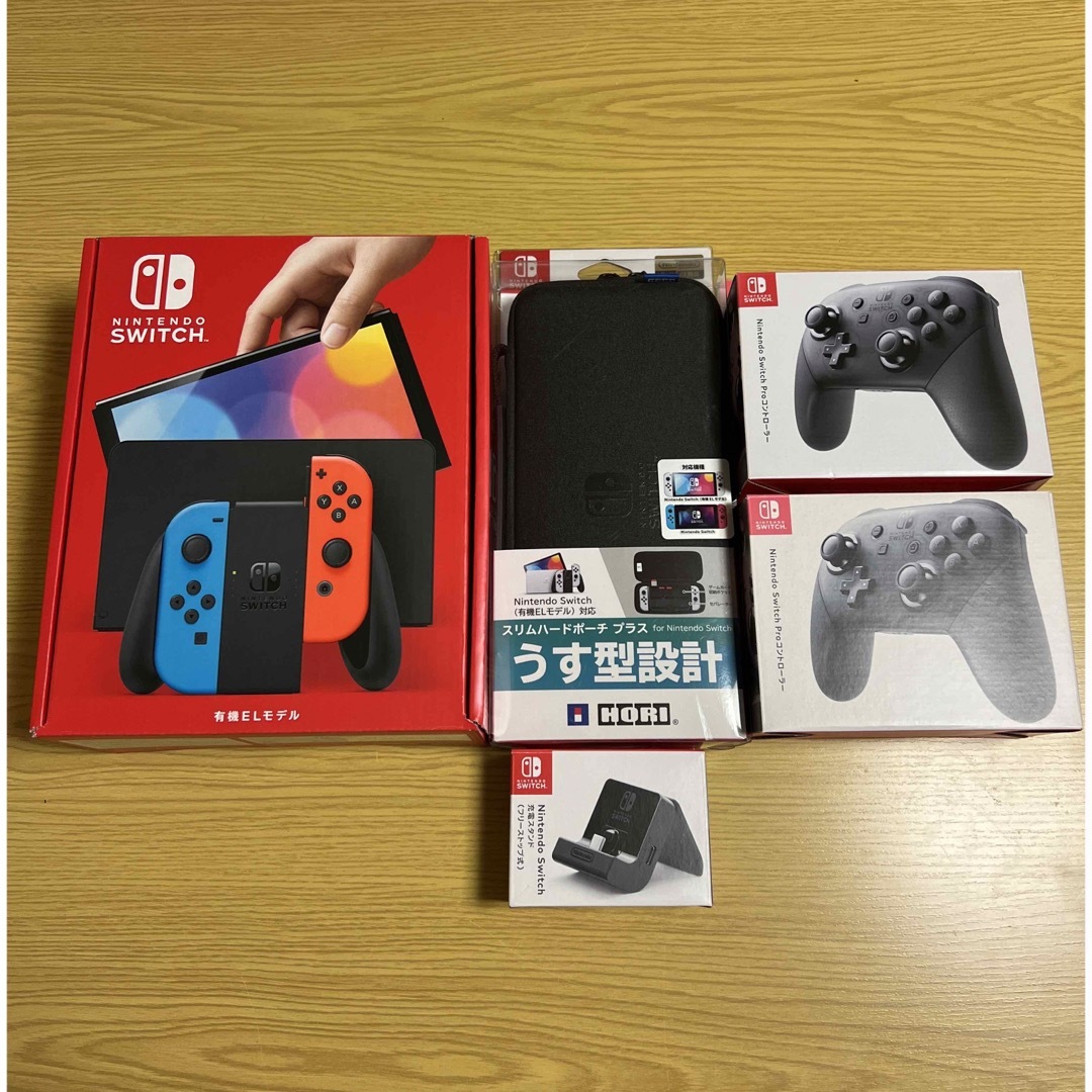 充実セット】Nintendo Switch 有機EL プロコン2個 ソフト4本マリオ ...