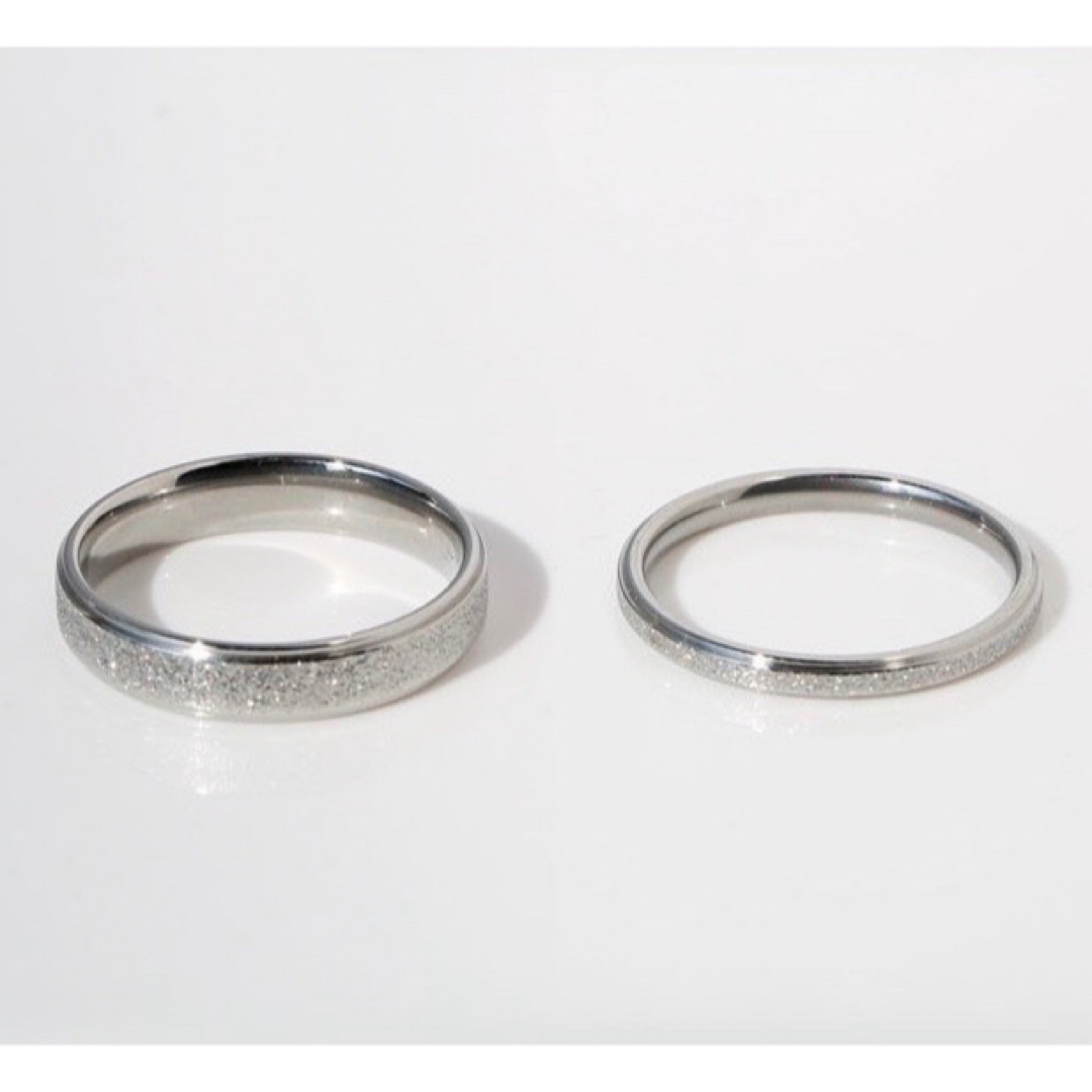 ペアリング ラフリング  ステンレスリング ステンレス指輪 ピンキー シルバー レディースのアクセサリー(リング(指輪))の商品写真