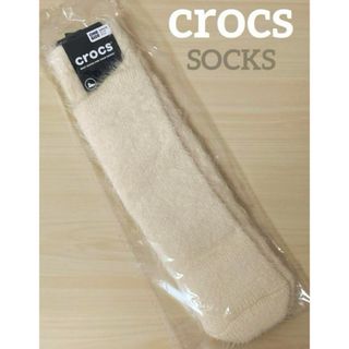 クロックス(crocs)のcrocs 靴下 ONESIZE ホワイト 男女兼用 ふわふわ ロゴソックス(ソックス)