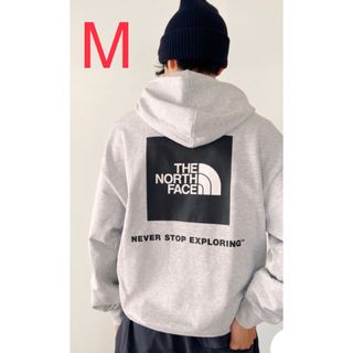 ザノースフェイス(THE NORTH FACE)の韓国ノースフェイスボックスロゴフーディーNSEBOXLOGOスウェットパーカーM(パーカー)