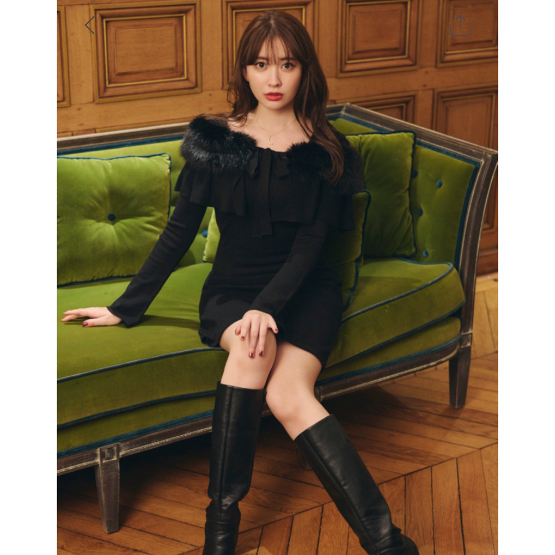 公式サイトで購入しましたherlipto Ritz Faux Fur Mini Dress