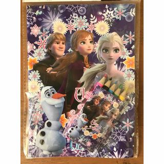 アナトユキノジョオウ(アナと雪の女王)の新品　アナと雪の女王2 ぬり絵　色鉛筆付き(その他)