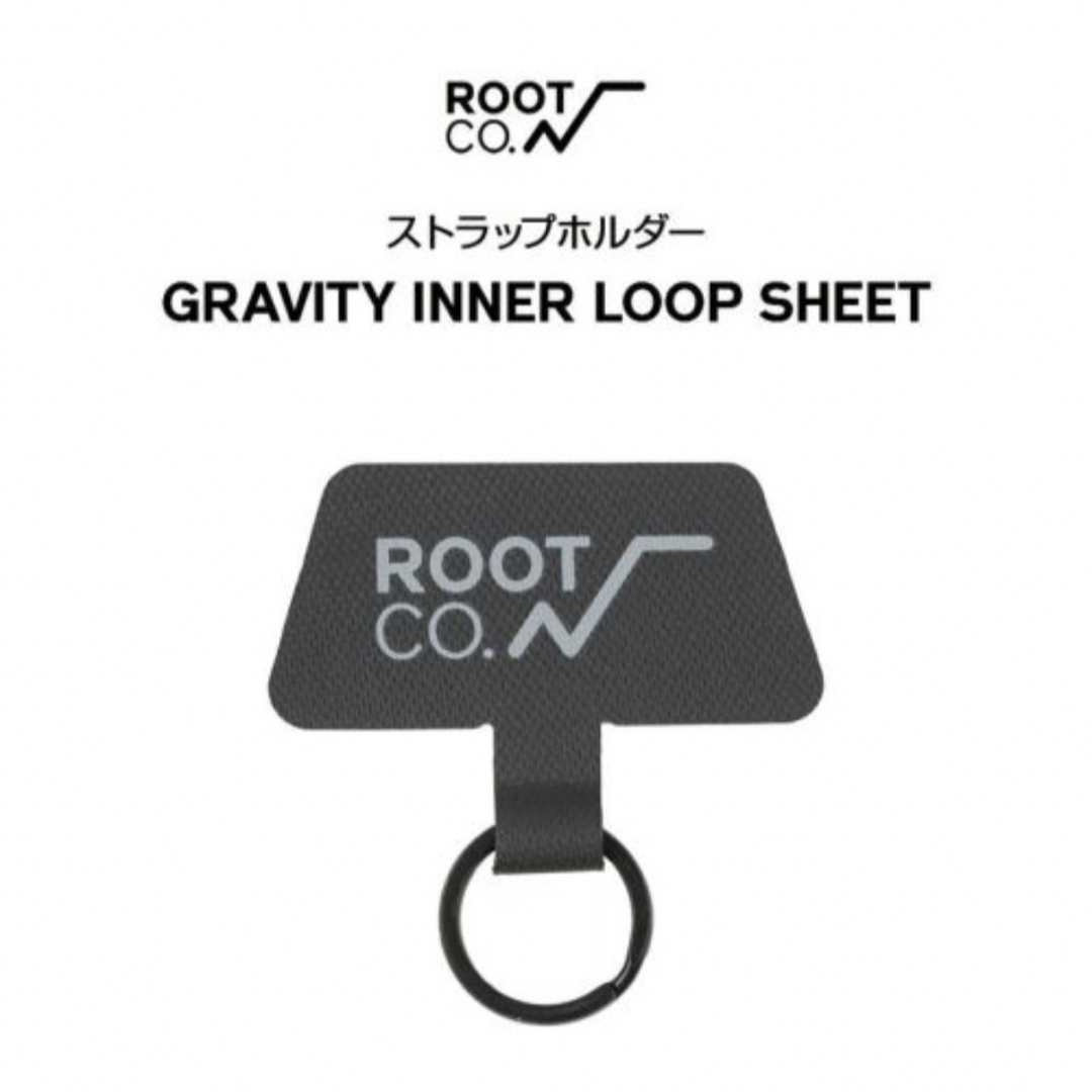 ROOT CO.(ルート)の新品 ROOT CO. スマホストラップホルダー ブラック スマホ/家電/カメラのスマホアクセサリー(ストラップ/イヤホンジャック)の商品写真