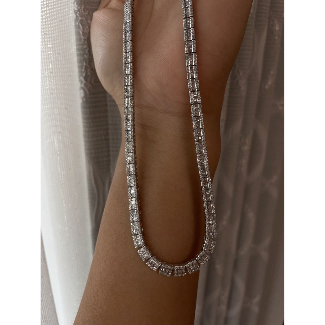 ダイヤモンドネックレス　k18 新品 レディースのアクセサリー(ネックレス)の商品写真