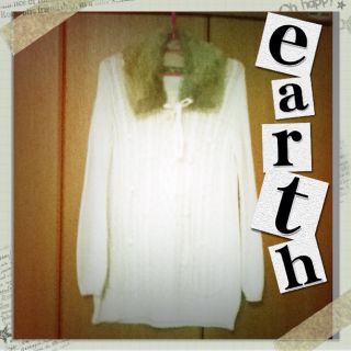 アースミュージックアンドエコロジー(earth music & ecology)のファーティペットつきニットワンピース♡(ミニワンピース)