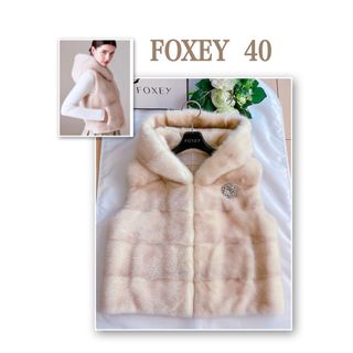 フォクシー(FOXEY)のFOXEY  96万フーデイリバシーブルファーベスト40極美品Rene(毛皮/ファーコート)