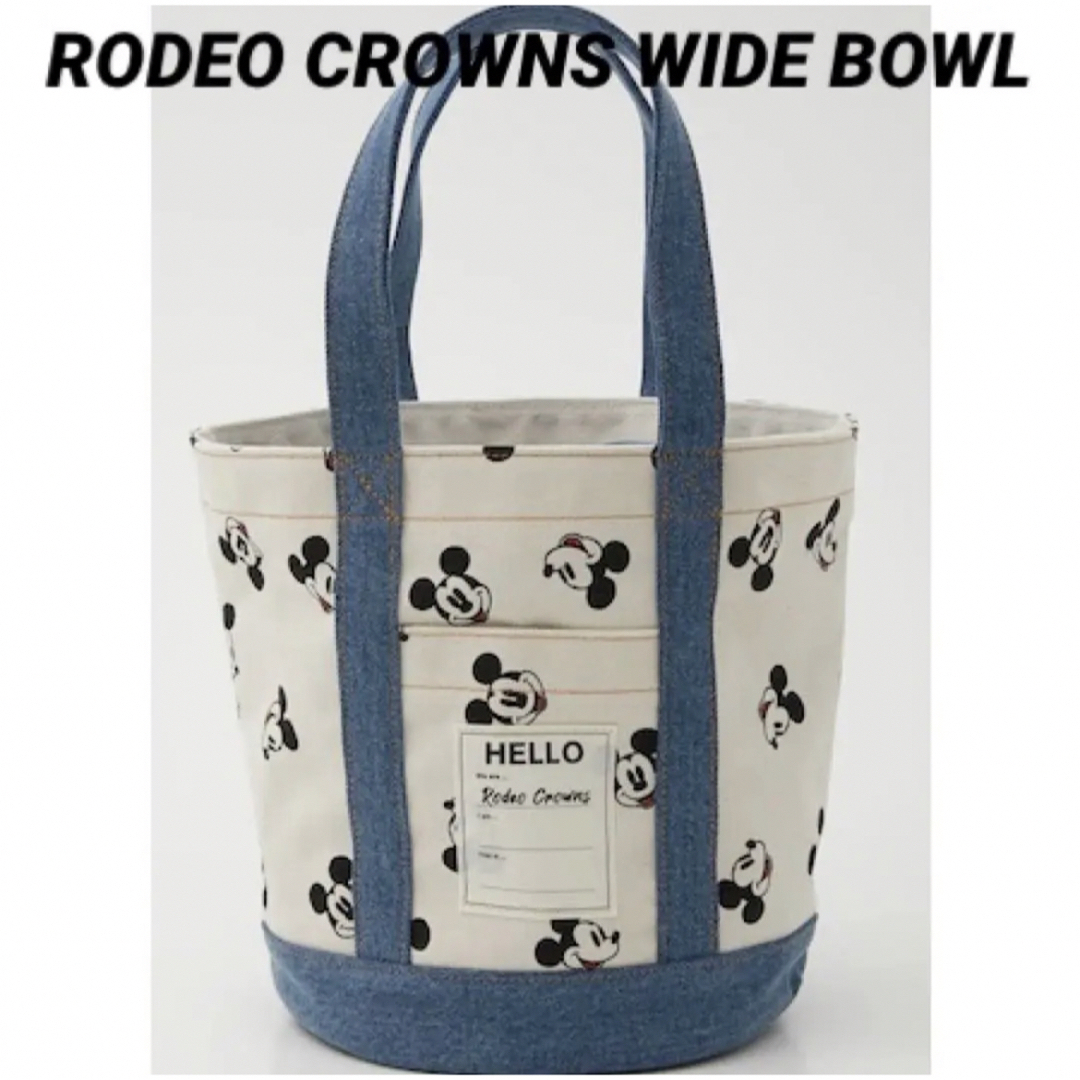 RODEO CROWNS WIDE BOWL(ロデオクラウンズワイドボウル)のロデオ ディズニー ミッキーマウス トートバッグ 巾着 キャンパス レディースのバッグ(トートバッグ)の商品写真