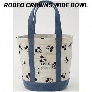 ロデオクラウンズワイドボウル(RODEO CROWNS WIDE BOWL)のロデオ ディズニー ミッキーマウス トートバッグ 巾着 キャンパス(トートバッグ)