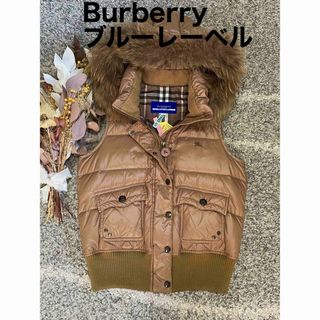 バーバリーブルーレーベル(BURBERRY BLUE LABEL)のBurberryブルーレーベル　フード付きダウンベスト（M）(ダウンベスト)