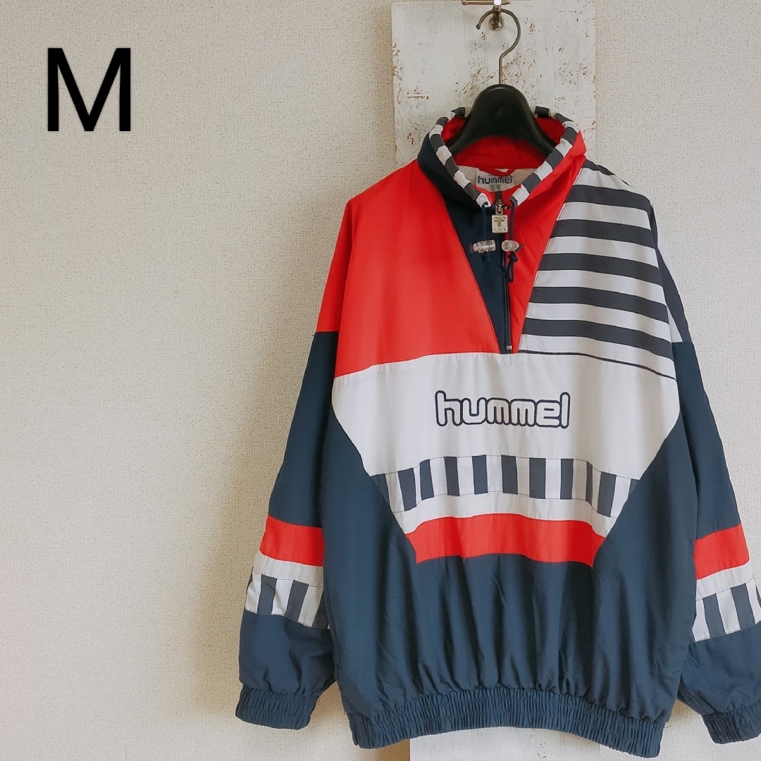 hummel(ヒュンメル)の90s HUMMEL ヒュンメル　トラックジャケット　ハーフジップ　ボーダー　M メンズのトップス(ジャージ)の商品写真