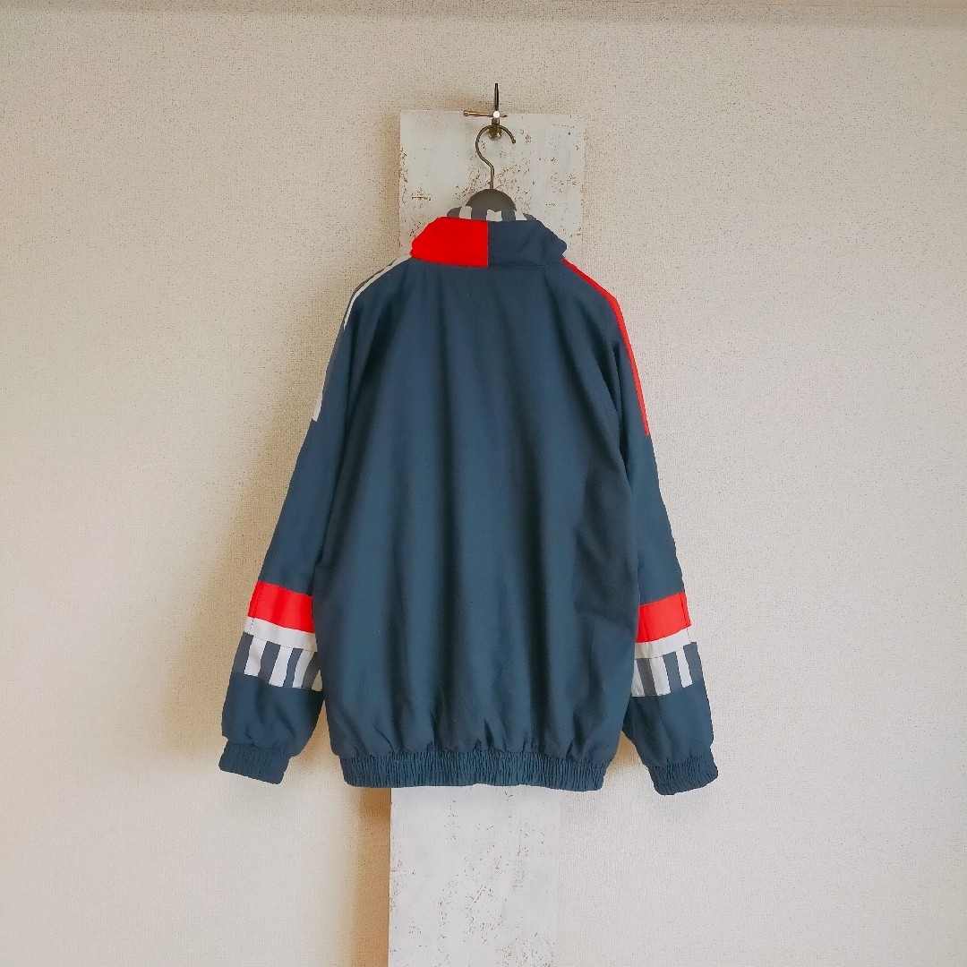 hummel(ヒュンメル)の90s HUMMEL ヒュンメル　トラックジャケット　ハーフジップ　ボーダー　M メンズのトップス(ジャージ)の商品写真