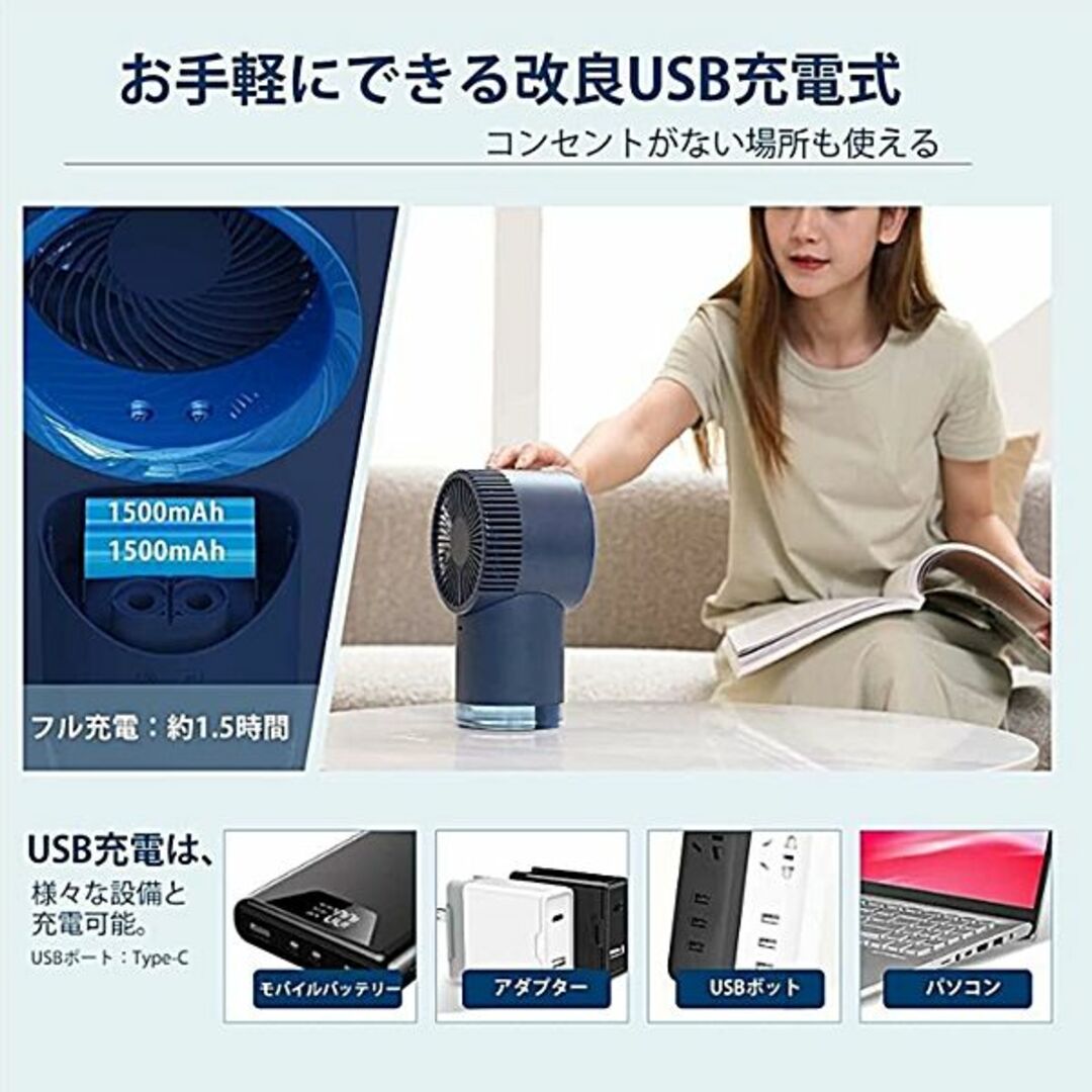 エアークーラー　卓上冷風扇　３段階調整　水タンク　LEDライト付き　新品 未使用 スマホ/家電/カメラの冷暖房/空調(扇風機)の商品写真