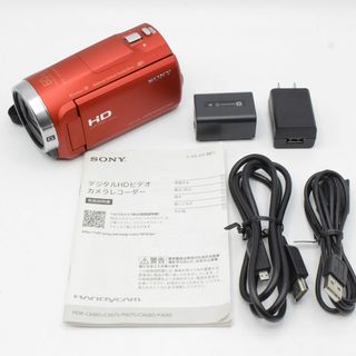 ソニー(SONY)の【美品】SONY Handycam HDR-CX680-R レッド デジタルHDビデオカメラ ビデオレコーダー ハンディカム ソニー 本体(ビデオカメラ)