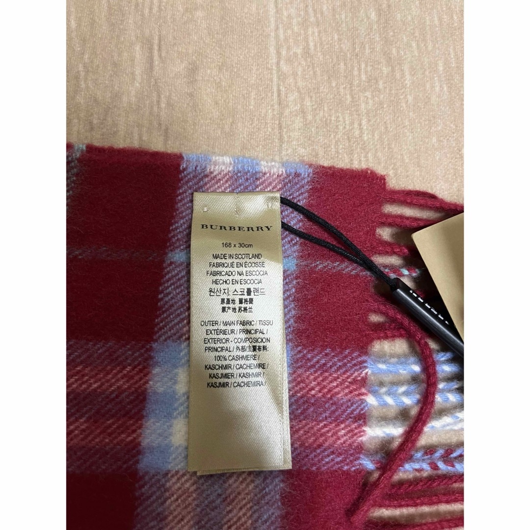 BURBERRY(バーバリー)のBURBERRY　バーバリー　マフラー　カシミア100％　タグ付き未使用品 レディースのファッション小物(マフラー/ショール)の商品写真