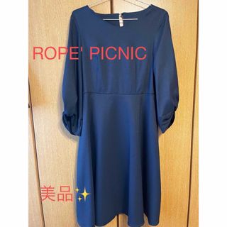 ロペピクニック(Rope' Picnic)のロペピクニック ワンピース ネイビー 40(ひざ丈ワンピース)