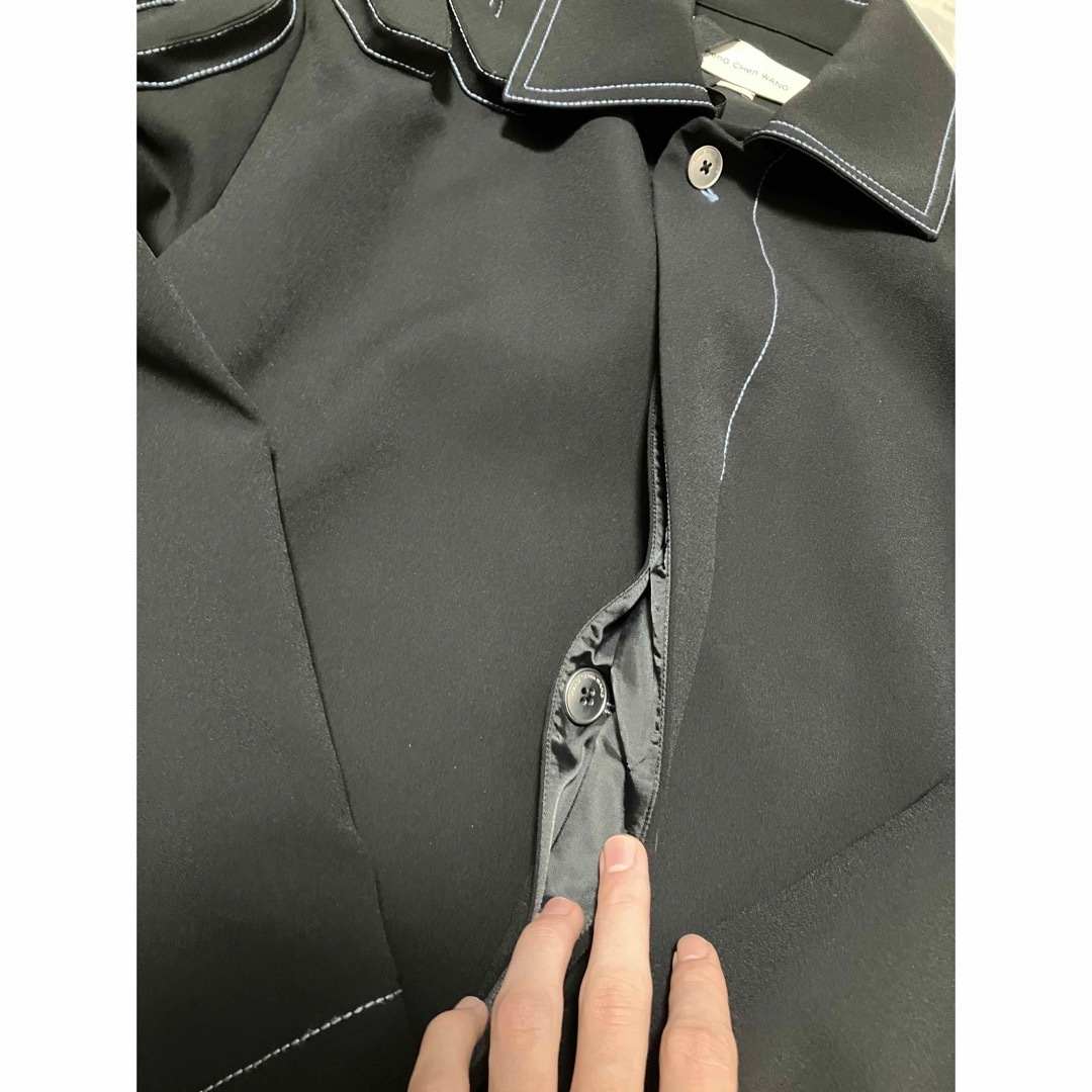 feng chen wang 3D デザイン　ジャケット　Mサイズ　ブラック メンズのジャケット/アウター(ブルゾン)の商品写真