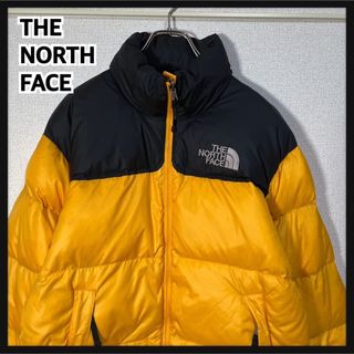 ザノースフェイス(THE NORTH FACE)の【ノースフェイス】ダウンジャケット　ヌプシ　700　黒黄色　ワンポイントK4(ダウンジャケット)