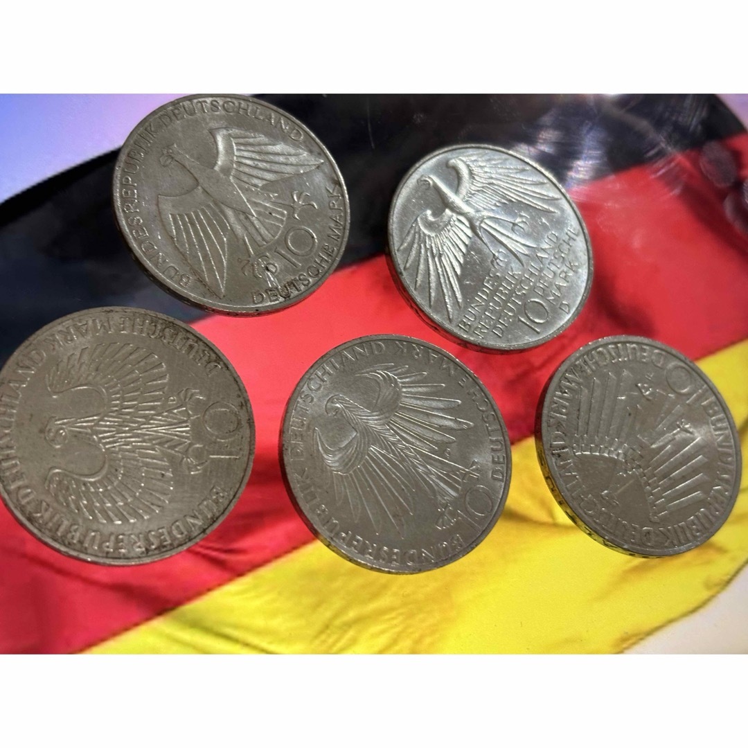 1972ミュンヘンオリンピック記念ドイツ銀貨5枚セット エンタメ/ホビーの美術品/アンティーク(貨幣)の商品写真