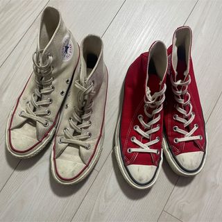 コンバース(CONVERSE)のコンバース オールスター 日本製 レッド 赤 ホワイト キナリ 生成 JAPAN(スニーカー)