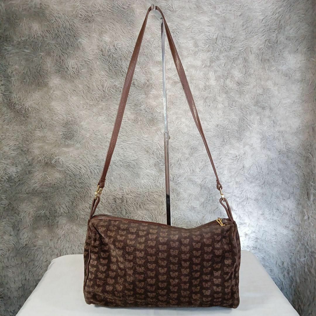 Bottega Veneta(ボッテガヴェネタ)のH4美品　ボッテガヴェネタ　ショルダーバッグ　バタフライ　スエード×レザー　茶系 レディースのバッグ(ショルダーバッグ)の商品写真