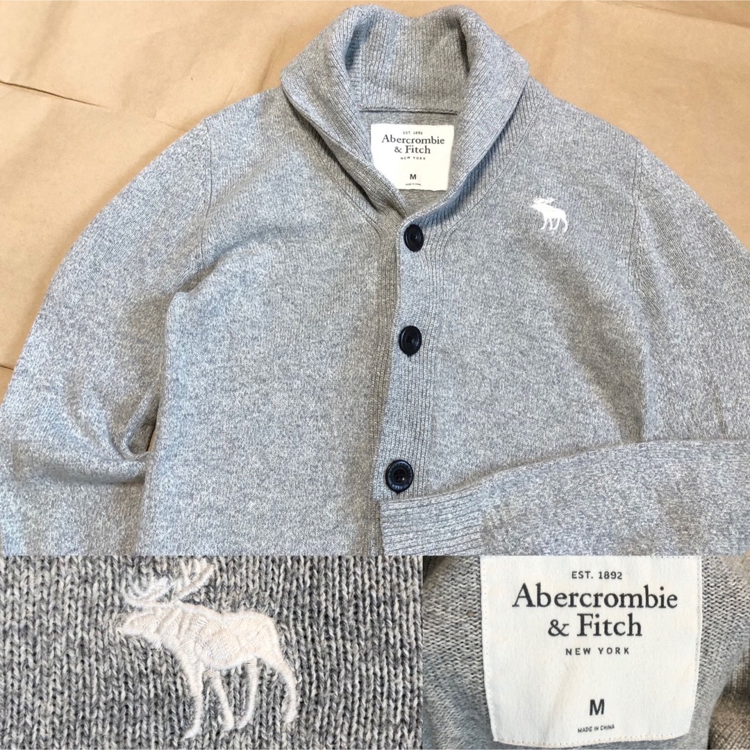 Abercrombie&Fitch(アバクロンビーアンドフィッチ)のアバクロ カーディガン M ニット Abercrombie & Fitch メンズのトップス(カーディガン)の商品写真