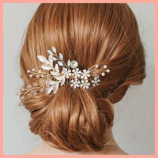 ヘアアクセサリー   ボタニカル　コーム　髪飾り　ウェディング　ブライダル　花(その他)