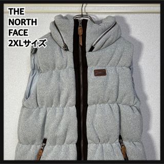 ザノースフェイス(THE NORTH FACE)の【ノースフェイス】ダウンベスト グレー　ワンポイント　限定　グース　K4(ダウンベスト)