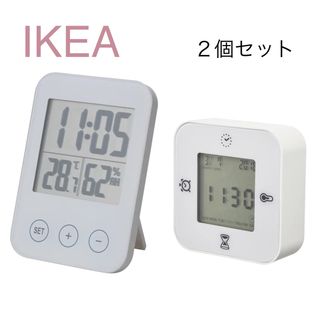 イケア(IKEA)の【新品】IKEA イケア 時計 ホワイト（スロッティス）（クロッキス）(置時計)