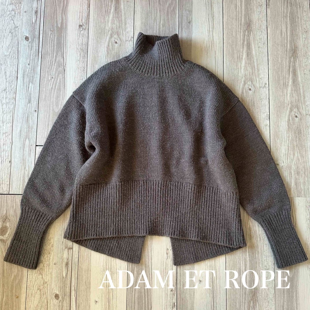 Adam et Rope'(アダムエロぺ)のADAM ET ROPE アダムエロペ　タートルネック　ニット　グレー レディースのトップス(ニット/セーター)の商品写真