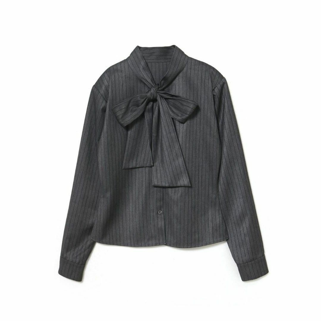 Melt the Lady tie neck ribbon blouse グレーゆいなメルトザレディブランド